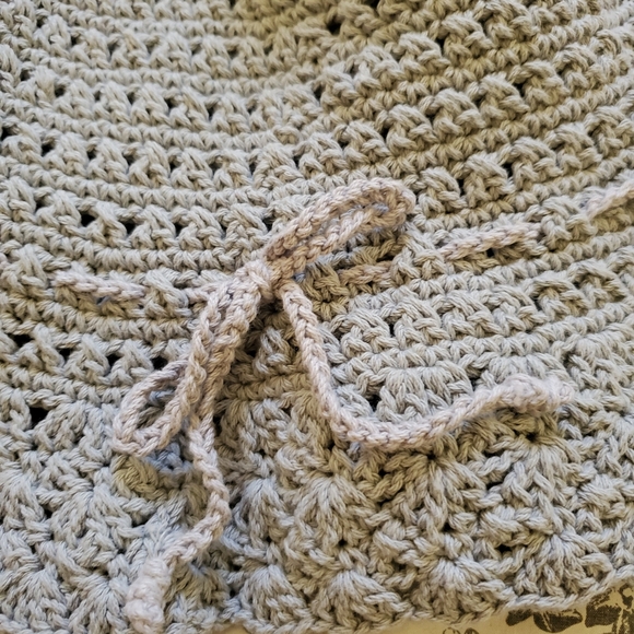 Grey Crochet Bucket Hat - Picture 4 of 4
